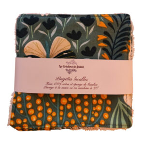 Lot de 6 lingettes lavables écologiques - Les Créations de Jadavi