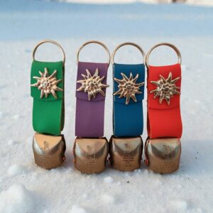 Porte clé clochette Edelweiss - Ô Coeur dez'Alpes