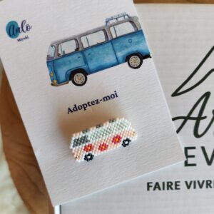 Broche Van - Perles tissées mains