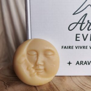 Savon artisanal "Lune" Karité Mangue Papaye 60g